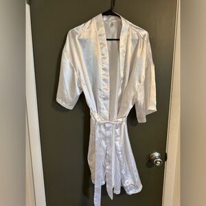 Luxurious Satin White Robe